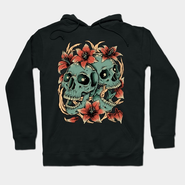 Lily Skulls Hoodie by artevrie